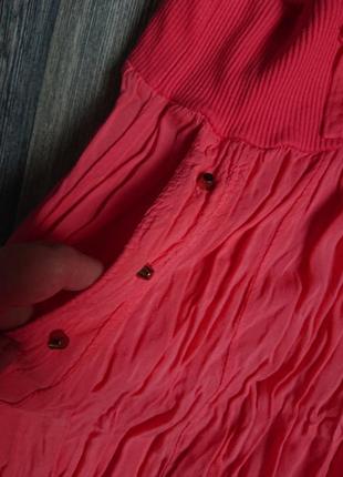 Красивая длинная коралловая юбка макси вискоза р.44/464 фото