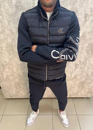 Брендовая мужская куртка calvin klein в черном цвете