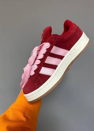 Кроссовки adidas campus 00's heart scarlet pink3 фото