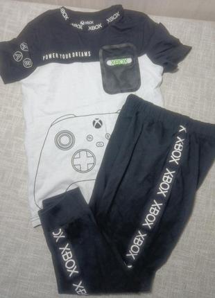 Черный костюм xbox. спортивный костюм. спортивные штаны + футболка. комплект футболка и штаны5 фото