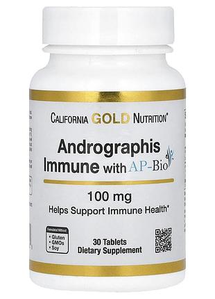 California gold nutrition средство для иммунитета с андрографисом ap-bio 100 мг 30...