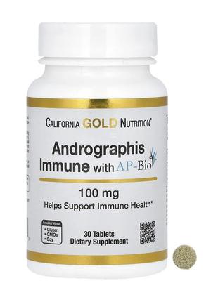 California gold nutrition средство для иммунитета с андрографисом ap-bio 100 мг 30...