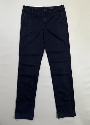 Брюки/ брюки мужские polo ralph lauren хлопковые темно синие2 фото
