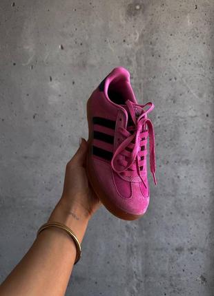 Кросівки спортивні в стилі adidas gazelle indoor “bliss pink purple”7 фото