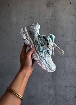 Кроссовки спортивные унисекс в стиле asics gel kale cream green4 фото