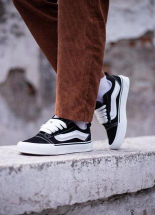 Жіночі кросівки vans knu skool black white кеди ванс кну скул4 фото