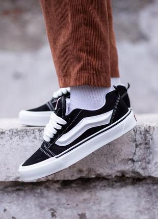 Женские кроссовки vans knu skool black white кеды ванс кну скул