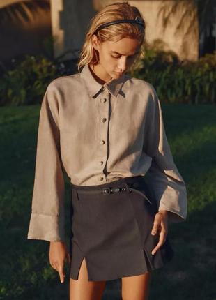 Замшева сорочка zara