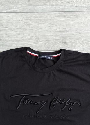 Чорна футболка tommy hilfiger xxl черная майка оригинал3 фото