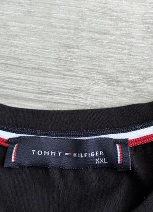 Чорна футболка tommy hilfiger xxl черная майка оригинал4 фото