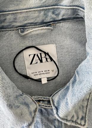 Джинсовая куртка короткая zara размер м4 фото