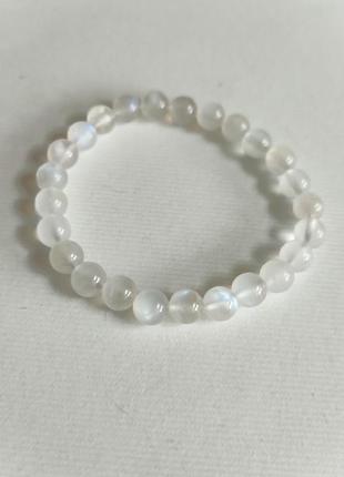 Браслет з натурального  місячного  каміння (адуляр)
