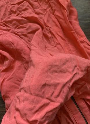 Лососевая рубашка оранжевая с пуговицами размер xs s m5 фото