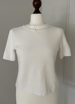 Трикотажная футболка блуза бренд zara