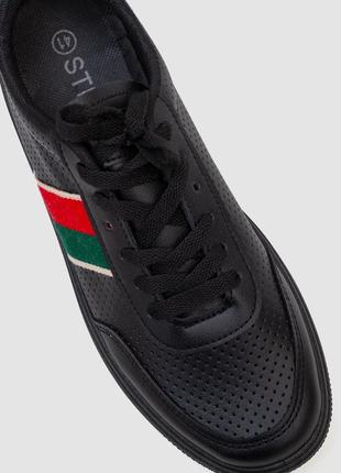 Кеды мужские на шнурках -4, цвет черный, 248r1512 фото