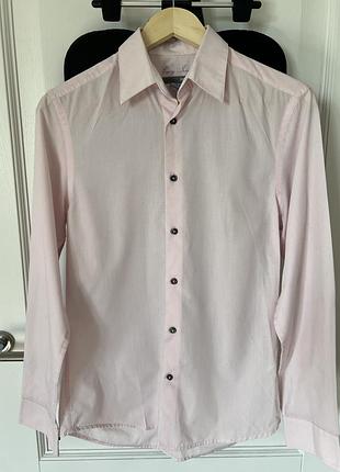 Сорочка рубашка h&m світло-рожева кежуал casual