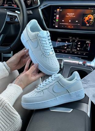 Женские кроссовки nike air force 1 gray blue3 фото