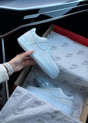 Женские кроссовки nike air force 1 gray blue6 фото