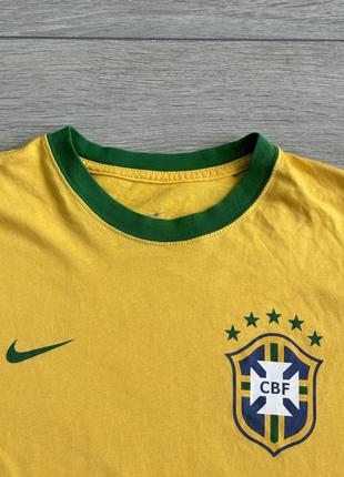 Футбольна футболка brazil brasil nike football shirt soccer jersey l3 фото