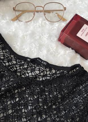 Кофта сетка джемпер свитер сетка ажурный чёрный