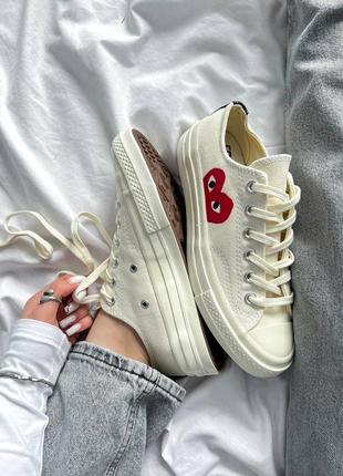 Кроссовки garcons play x converse low white4 фото