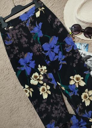 Красивые летние брюки в цветочный принт / штаны3 фото