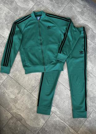 Спортивний костюм adidas originals зелений кофта штани