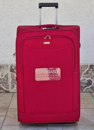 Большой чемодан  на 2-х колесах  worldline 522 france 🇫🇷 red ♥️