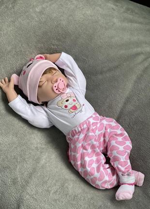 Реалистичный, спящий, новорожденный малыш кукла реборн, reborn baby doll пупс девочка с закрытыми глазами1 фото