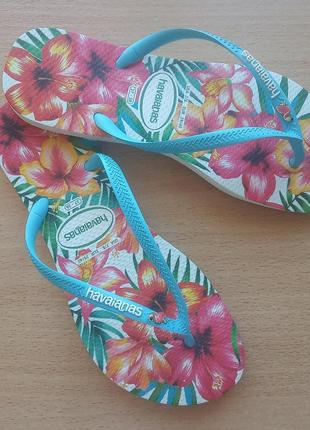 Бомбезні, яскраві в'єтнамки havaianas slim hibisco р.37-381 фото