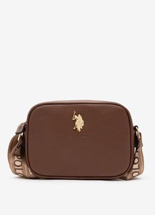 Сумка-кросбоди u.s. polo assn. brown коричнева