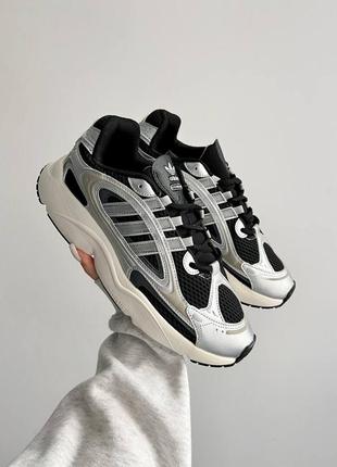 Кроссовки adidas ozmillen black silver white2 фото