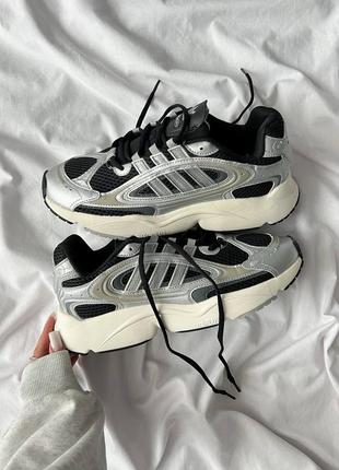 Кроссовки adidas ozmillen black silver white4 фото