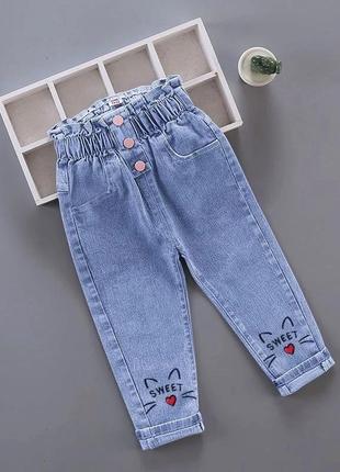 Стильные детские джинсы для девочки2 фото