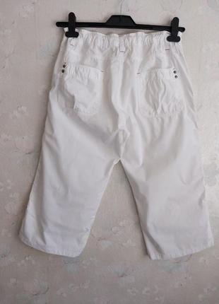 Женские летние длинные шорты бриджи denim co uk12 46р. m, белые, хлопок2 фото