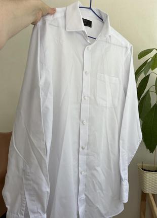 Рубашка белая мужская классическая m&amp;s s-m3 фото