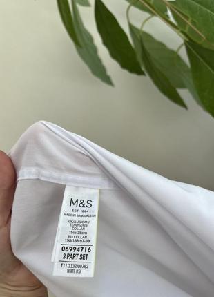 Рубашка белая мужская классическая m&amp;s s-m8 фото