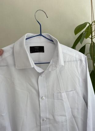 Рубашка белая мужская классическая m&amp;s s-m9 фото