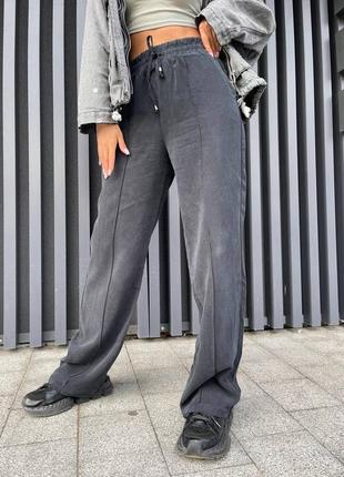Стильные легкие брюки massimo dutti с строчкой4 фото