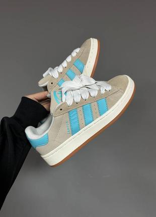 Кросівки adidas campus 00's beige blue7 фото