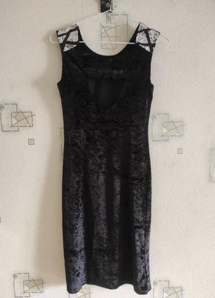 Женское шикарное платье бархатное черное платье с пайетками платье бархатное4 фото