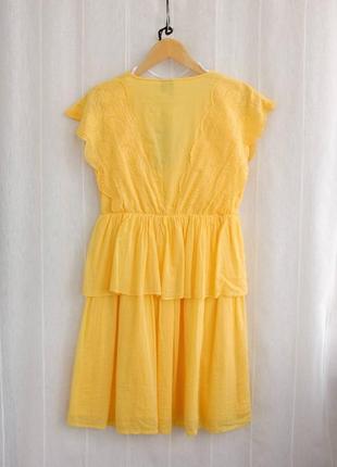 Желтое платье из хлопка от vero moda размер s2 фото