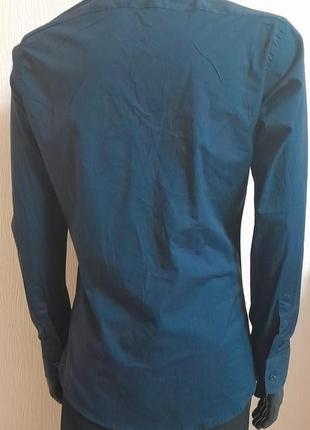 Красивая хлопковая рубашка синего цвета burberry london, молниеносная отправка 🚀⚡6 фото