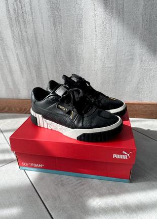 Женские кроссовки puma cali. оригинал. кеды черные2 фото