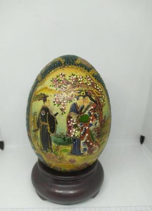 Яйцо royal satsuma. ручная роспись