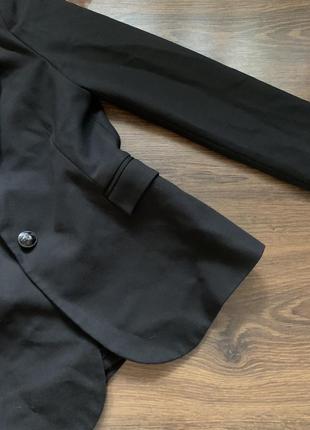 Черный классический пиджак жакет на пуговицах размер xs s m zara3 фото