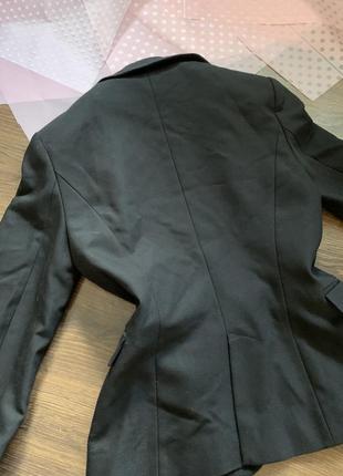 Черный классический пиджак жакет на пуговицах размер xs s m zara5 фото