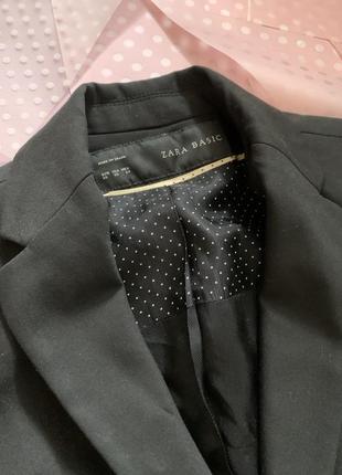 Черный классический пиджак жакет на пуговицах размер xs s m zara2 фото