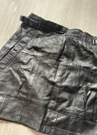 Юбка кожа натур