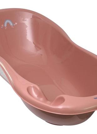 Ванночка 102 см lux "метео" зі зливом (рожевий)